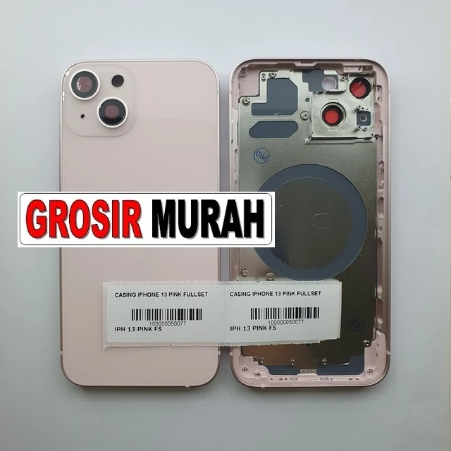 Casing Iphone 13 Pink Fullset ready stock harga grosir sparepart HP Libra Jaya