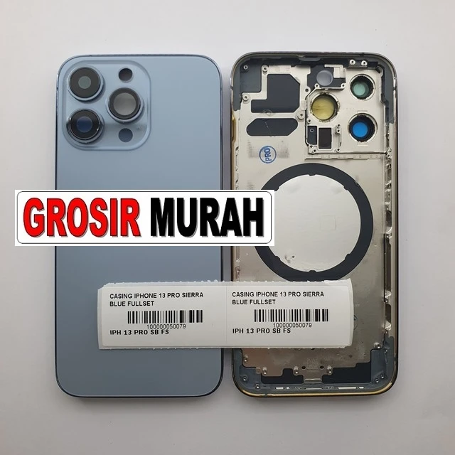 Casing Iphone 13 Pro Sierra Blue Fullset ready stock harga grosir sparepart HP Libra Jaya