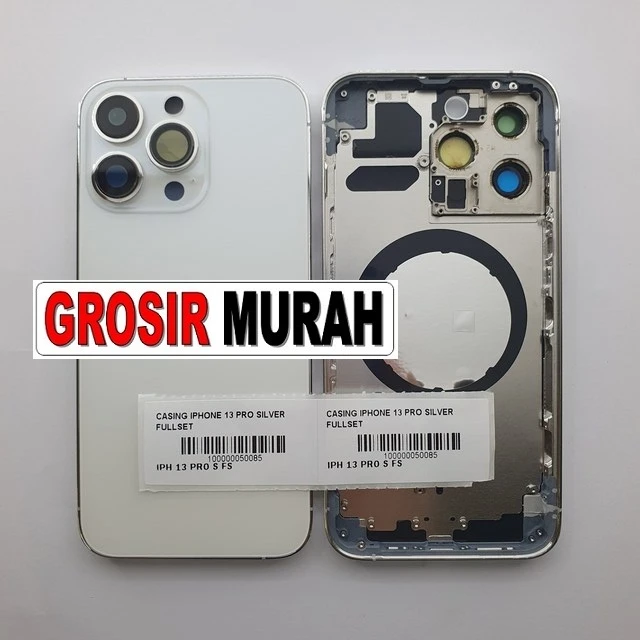 Casing Iphone 13 Pro Silver Fullset ready stock harga grosir sparepart HP Libra Jaya