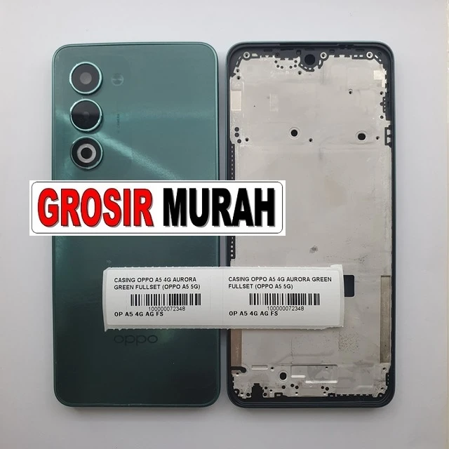 Casing Oppo A5 4g Aurora Green Fullset (oppo A5 5g) ready stock harga grosir sparepart HP Libra Jaya