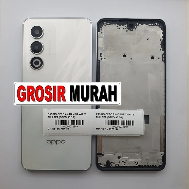 Casing Oppo A5 4g Mist White Fullset (oppo A5 5g) ready stock harga grosir sparepart HP Libra Jaya