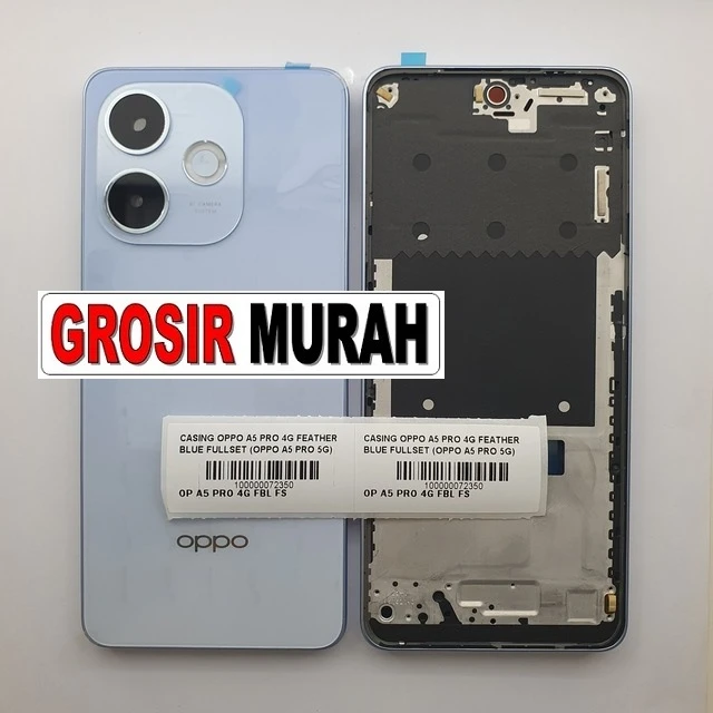 Casing Oppo A5 Pro 4g Feather Blue Fullset (oppo A5 Pro 5g) ready stock harga grosir sparepart HP Libra Jaya