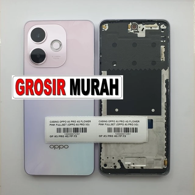 Casing Oppo A5 Pro 4g Flower Pink Fullset (oppo A5 Pro 5g) ready stock harga grosir sparepart HP Libra Jaya