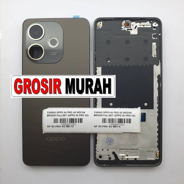 Casing Oppo A5 Pro 4g Mocha Brown Fullset (oppo A5 Pro 5g) ready stock harga grosir sparepart HP Libra Jaya