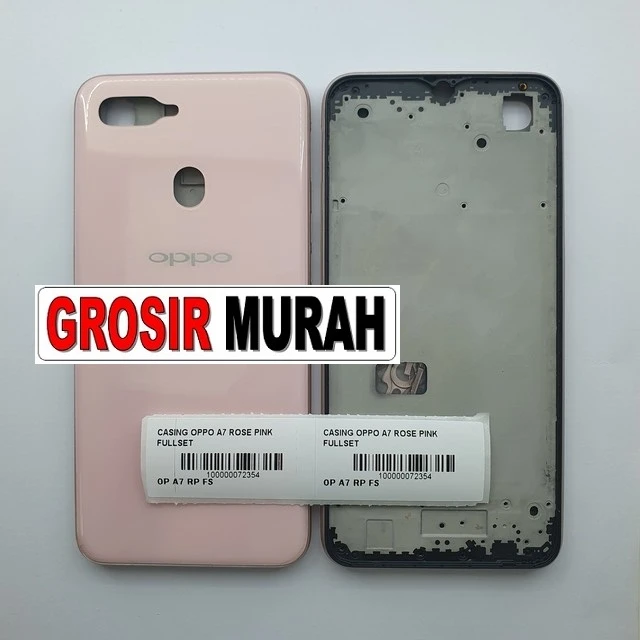 Casing Oppo A7 Rose Pink Fullset ready stock harga grosir sparepart HP Libra Jaya