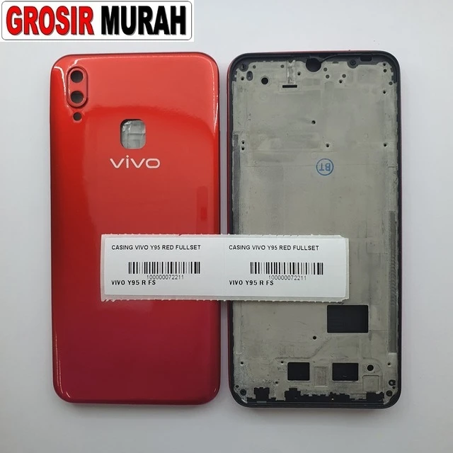 Casing Vivo Y95 Red Fullset ready stock harga grosir sparepart HP Libra Jaya