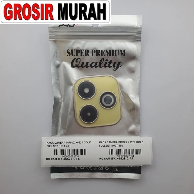 Kaca Camera Infinix X6528 Gold Fullset (hot 40i) ready stock harga grosir sparepart HP Libra Jaya