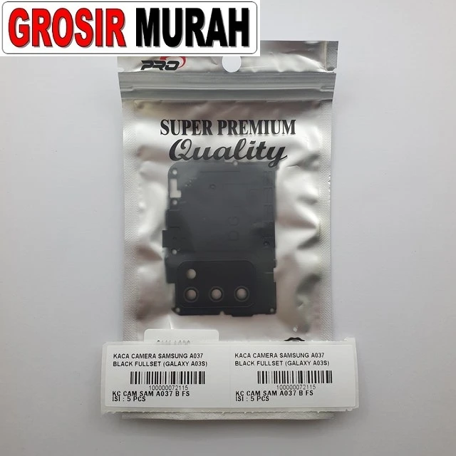 Kaca Camera Samsung A037 Black Fullset (galaxy A03s) ready stock harga grosir sparepart HP Libra Jaya