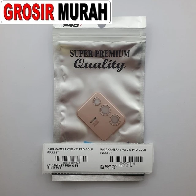 Kaca Camera Vivo V23 Pro Gold Fullset ready stock harga grosir sparepart HP Libra Jaya
