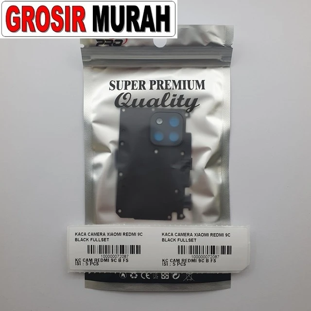 Kaca Camera Xiaomi Redmi 9c Black Fullset ready stock harga grosir sparepart HP Libra Jaya