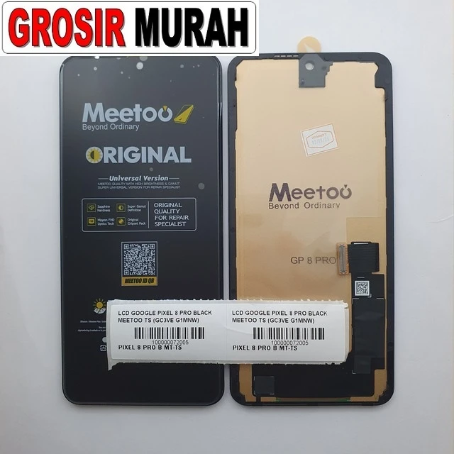 Lcd Google Pixel 8 Pro Black Meetoo Ts (gc3ve G1mnw) ready stock harga grosir sparepart HP Libra Jaya