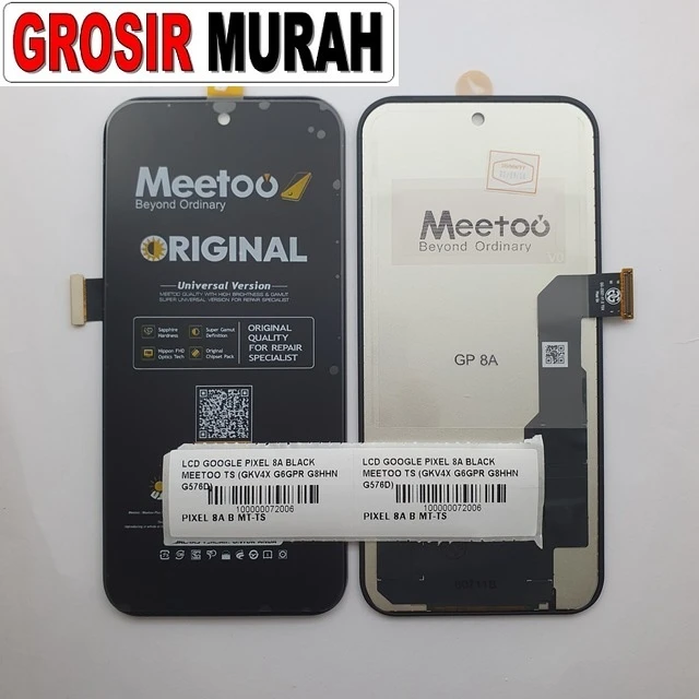 Lcd Google Pixel 8a Black Meetoo Ts (gkv4x G6gpr G8hhn G576d) ready stock harga grosir sparepart HP Libra Jaya