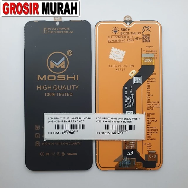 Lcd Infinix X6515 Universal Moshi (x6516 X6517 Smart 6 Hd Hot 12 Pro Hot 12i Vision 3 Itel S23 X669 ready stock harga grosir sparepart HP Libra Jaya