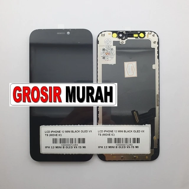 Lcd Iphone 12 Mini Black Oled Vx Ts (move Ic) ready stock harga grosir sparepart HP Libra Jaya