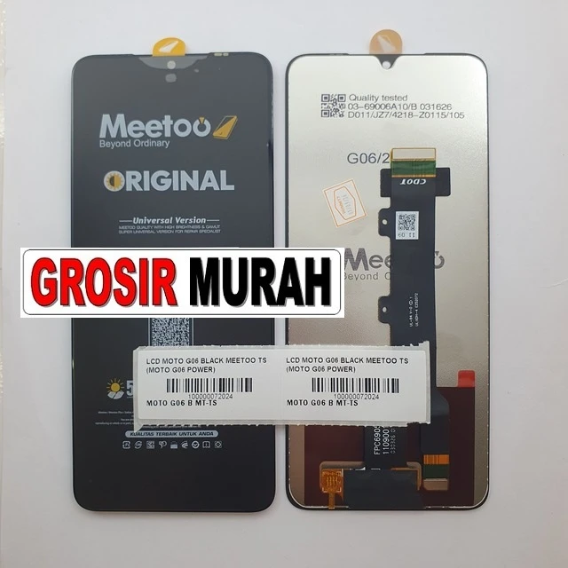 Lcd Moto G06 Black Meetoo Ts (moto G06 Power) ready stock harga grosir sparepart HP Libra Jaya