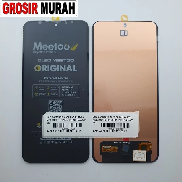 Lcd Samsung A576 Black Oled Meetoo Ts Fingerprint (galaxy A57 5g) ready stock harga grosir sparepart HP Libra Jaya