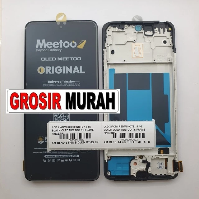 Lcd Xiaomi Redmi Note 14 4g Black Oled Meetoo Ts Frame Fingerprint ready stock harga grosir sparepart HP Libra Jaya