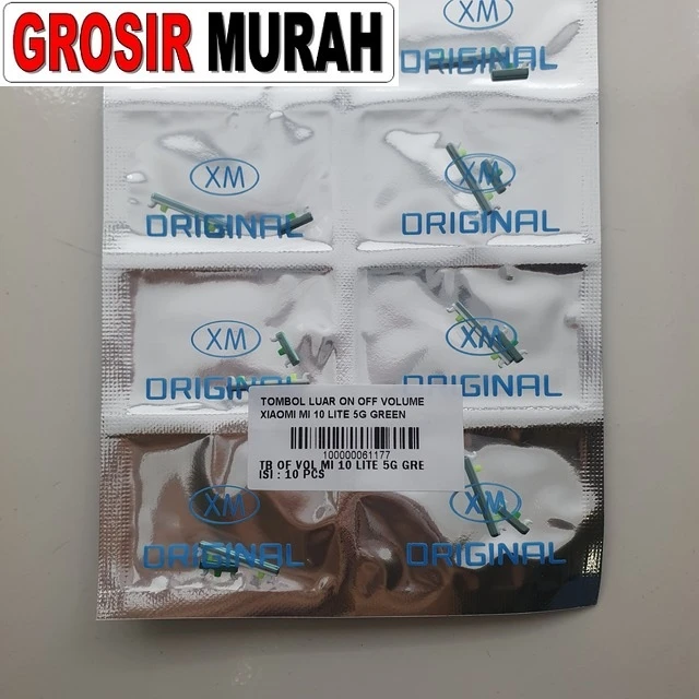 Tombol Luar On Off Volume Xiaomi Mi 10 Lite 5g Green ready stock harga grosir sparepart HP Libra Jaya