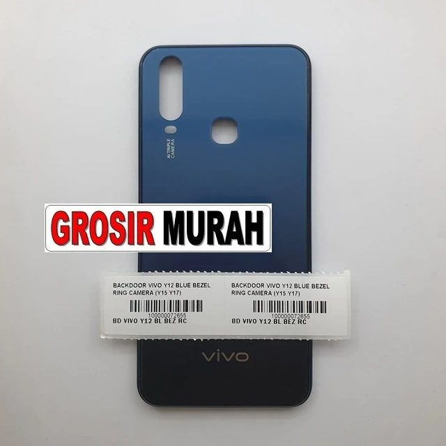 Backdoor Vivo Y12 Blue Bezel Ring Camera (y15 Y17) ready stock harga grosir sparepart HP Libra Jaya