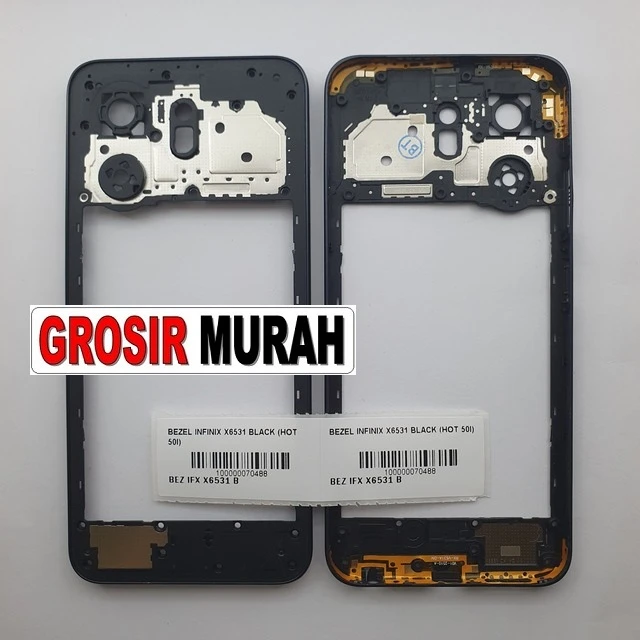 Bezel Infinix X6531 Black (hot 50i) ready stock harga grosir sparepart HP Libra Jaya